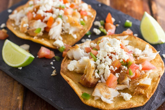 Smoked Fish Tostadas with Pico de Gallo